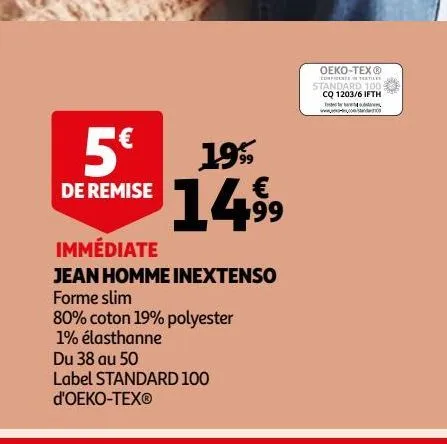 jeans homme inextenso