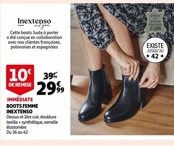 boots femme inextenso