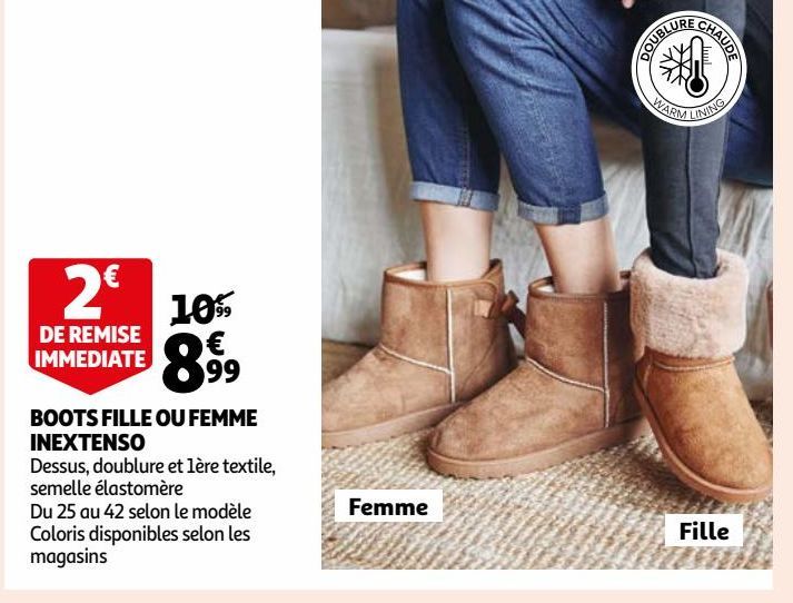 BOOTS FILLE OU FEMME INEXTENSO