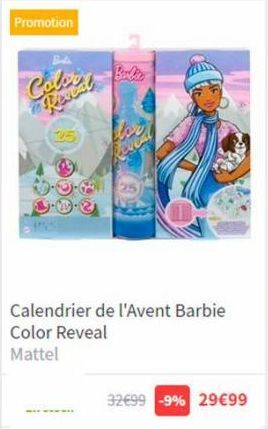 calendrier de l'Avent Barbie