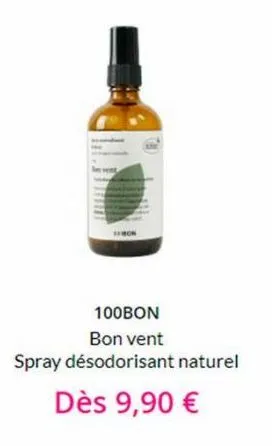 100bon  bon vent  spray désodorisant naturel dès 9,90 € 