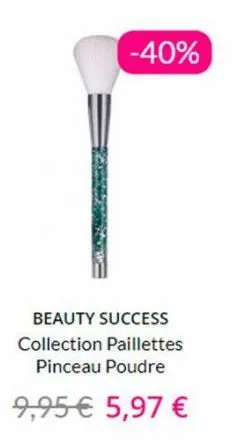 2144  -40%  beauty success collection paillettes pinceau poudre  9,95 € 5,97 € 