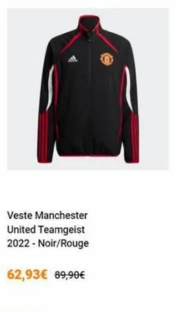 veste manchester united teamgeist 2022 - noir/rouge  62,93€ 89,90€ 