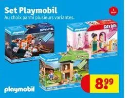 set playmobil au choix parmi plusieurs variantes.  playmobil  country  city life  8,9⁹ 