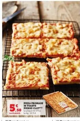 pizza fromage 36 toasts  5.50  la plague le kg 15.71€  pierre clot  la plaque de 575 g 