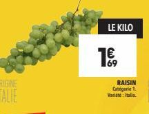 LE KILO  1€  69 