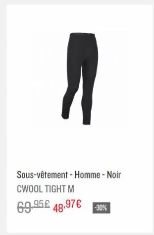 sous-vêtement - homme - noir  cwool tight m  69.95€ 48,97 € -30% 