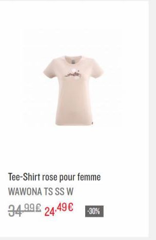 Tee-Shirt rose pour femme WAWONA TS SS W  34.99€ 24.49 € -30% 