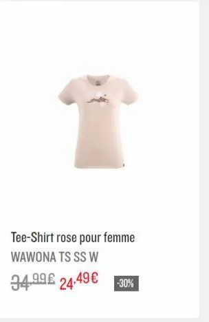 tee-shirt rose pour femme wawona ts ss w  34.99€ 24.49 € -30% 