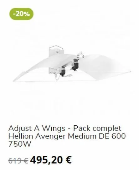 -20%  adjust a wings - pack complet hellion avenger medium de 600 750w  619 € 495,20 € 