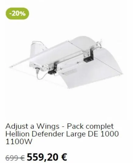 -20%  adjust a wings - pack complet hellion defender large de 1000 1100w  699 € 559,20 €  