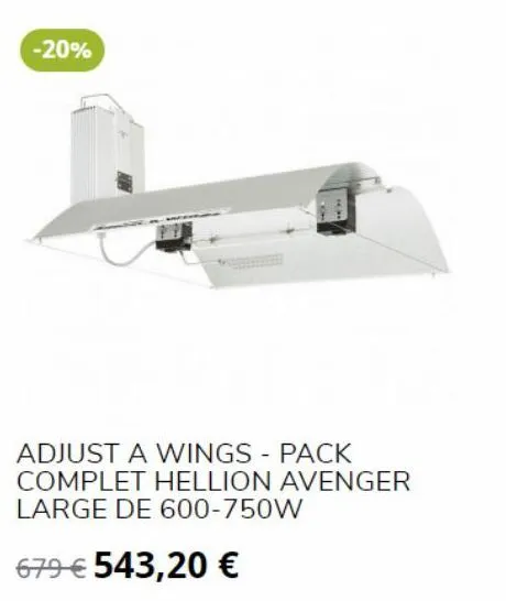 -20%  adjust a wings - pack  complet hellion avenger large de 600-750w  679 € 543,20 €  