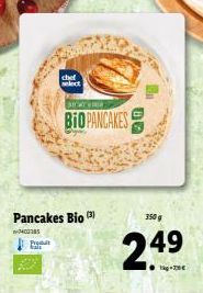 chef select  Pancakes Bio (3)  400385  SENTERER  BIOPANCAKES  350 g  249 