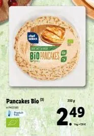 chef select  pancakes bio (3)  400385  senterer  biopancakes  350 g  249 