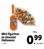 mini figurines en chocolat halloween  129787  100 g  0.9⁹9 