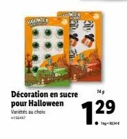 hammeen  wweek  décoration en sucre pour halloween  variétés au choix  kij  hous  149  1.29 