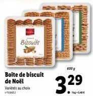 81  biscuits  boîte de biscuit de noël variétés au choix  planconera acced  600 g  3.29  