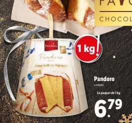 FAVORINA  1 kg  Pandoro  PROD  Le paquet de 1kg  6.7⁹ 