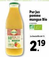 Sevin  Bio  51 100%  RIMS  Purjus pomme mangue Bio  5607601  La bouteille de 11  21⁹  19 