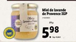 Mich Lands Prom  5  Miel de lavande de Provence IGP  5409001  375 g  98  1kg-15,95€ 