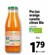 Purjus orange  carotte citron Bio  612635  75 cl  17⁹  IL-2,30€ 
