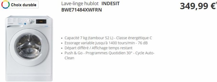 lave-linge Indesit