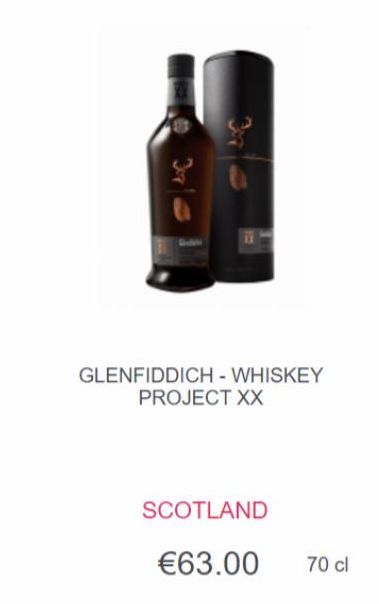 GLENFIDDICH - WHISKEY PROJECT XX  SCOTLAND  €63.00  70 cl 