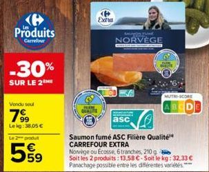 saumon fumé Carrefour