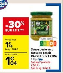 sauce pesto Carrefour