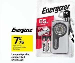 Energizer  795  dont 0,02 € deco-participation La lampe  Lampe de poche compact Led ENERGIZER  65H  GUNTIME  Energizer  Energizer  12181  Energizer 