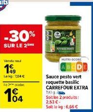 sauce pesto Carrefour