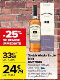 soldes Bowmore