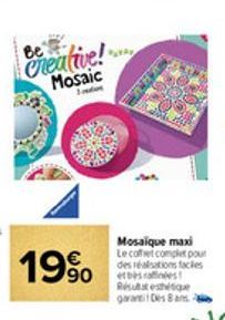 Be  Creative!  Mosaic  Inda  19%  Mosaique maxi Le coffret complet pour des réalisations facies ettes afines Resultat esthétique garant Des Bains a 