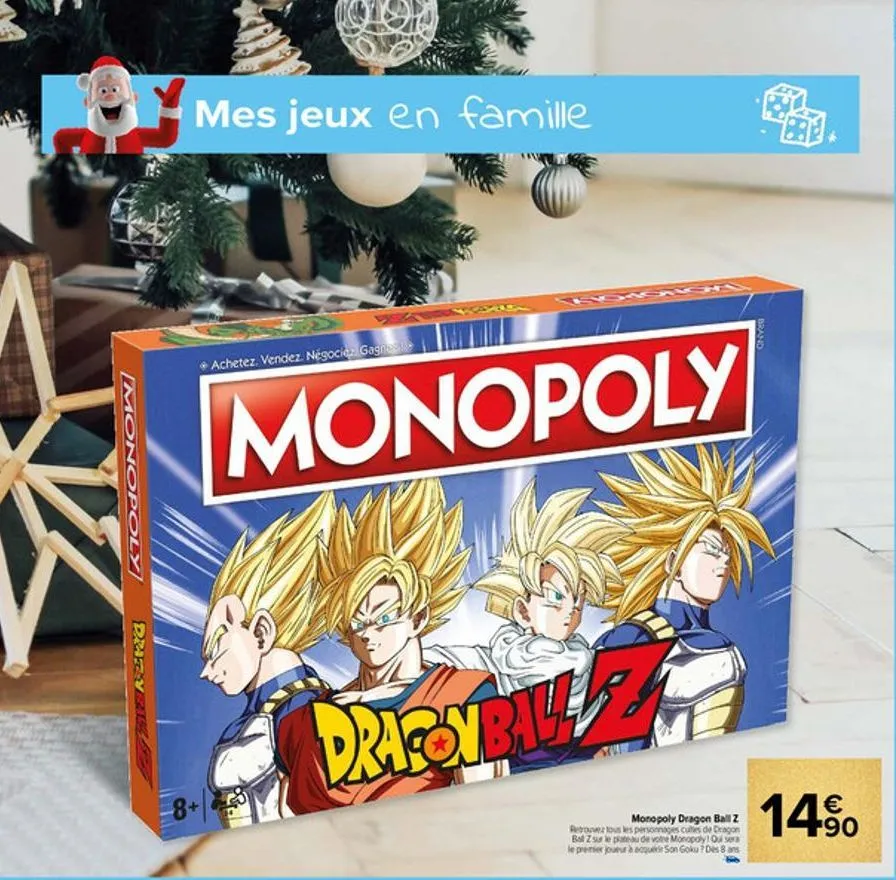 monopoly  mes jeux en famille  8+  achetez. vendez. négocica gagnete  monopoly  dragonbill  monopoly dragon ball z retrouvez tous les personnages cultes de dragon ball z sur le plateau de votre monopo