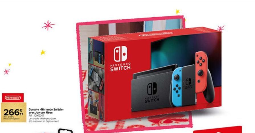 Nintendo  2669  Console Nintendo Switch  avec Joy-con Néon AM: 10002207  La console idéale pour jouer  à la maison et en déplacement  ap  NINTENDO  SWITCH  C  NINTENDO SWITCH  GP  PANAS 