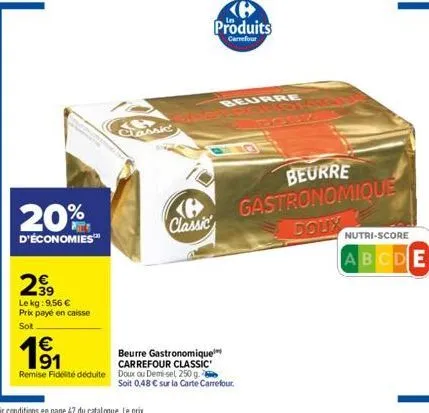 beurre carrefour