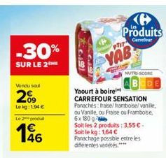 yaourt à boire Carrefour