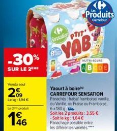 yaourt à boire Carrefour