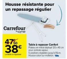 table à repasser Carrefour