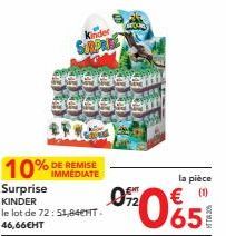 SURPRISE  IMMÉDIATE  la pièce  0%2€ (0 65 