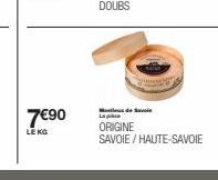 7€90  LEKG  Moelleux de Savoie  La  ORIGINE  SAVOIE / HAUTE-SAVOIE 