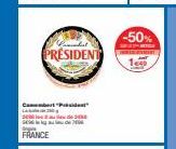 PRESIDENT  Cambrid  FRANCE  -50% 