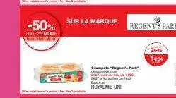 -50%  sur le 2 artele immediatement  sur la marque  royaume-un  crumpets "regent's park  regent's park  245 1484 