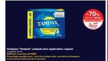 JUMBO PACK 25  TAMPAX  targome+Tarpn" samgres  -70%  SE  3 