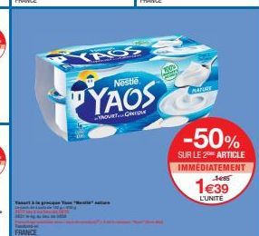 FRANCE  YAOS  Nestle  YAOS  TROURT GREED  100  MATURE  -50%  SUR LE 2 ARTICLE IMMEDIATEMENT  1€39  L'UNITÉ 