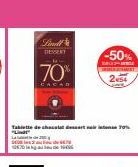 Lindl  DESSERT  70%  Tabletha de ahacalat 10%  -50%  TEMAT  254 