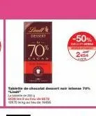 lindl  dessert  70%  tabletha de ahacalat 10%  -50%  temat  254 