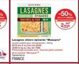 WHORES  LASAGNES  TARVE (PINARDS GRANSFOR  FRANCE  Lasagnes chirpinards "Mona"  -50% 