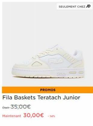 Était-35,00€  Maintenant 30,00€ -14%  SEULEMENT CHEZ JD  PROMOS  Fila Baskets Teratach Junior  FILA 