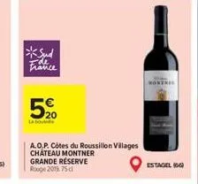 france  20  a.o.p. chateau montner grande reserve rouge 2019.75 dl  roussillon villages  estagel (6) 